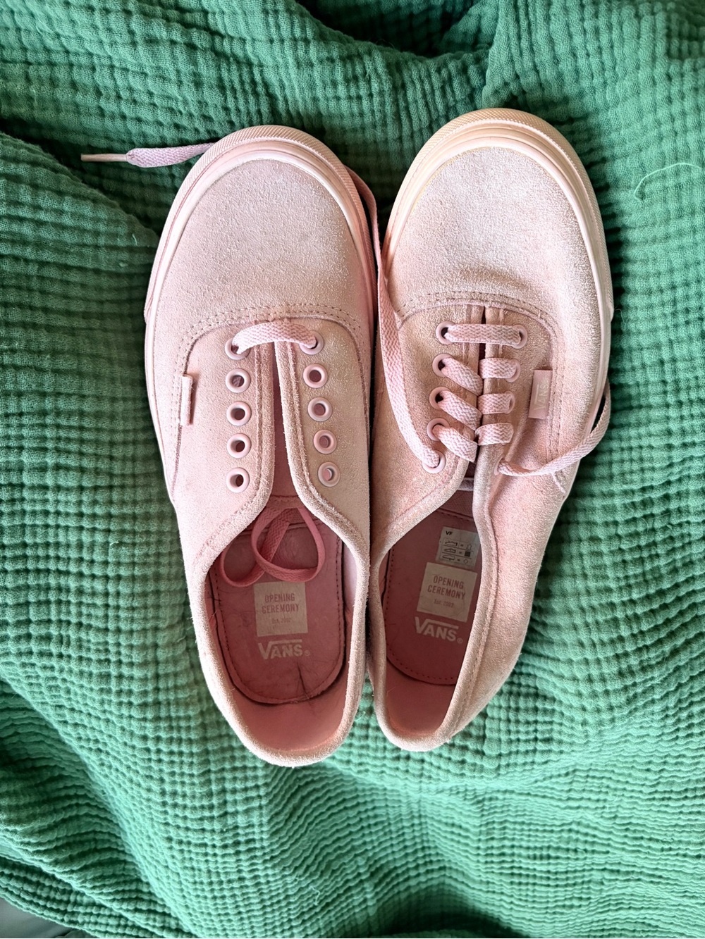 Vans x Opening Ceremony limited edition Pale Pink Suede Low-Top Sneakers